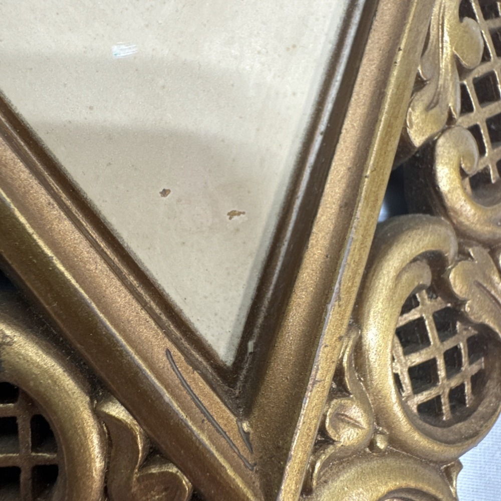 Vintage MCM SYROCO Plaques Gold Ornate Diamond Shape lot of 3 - Picture 12 of 15